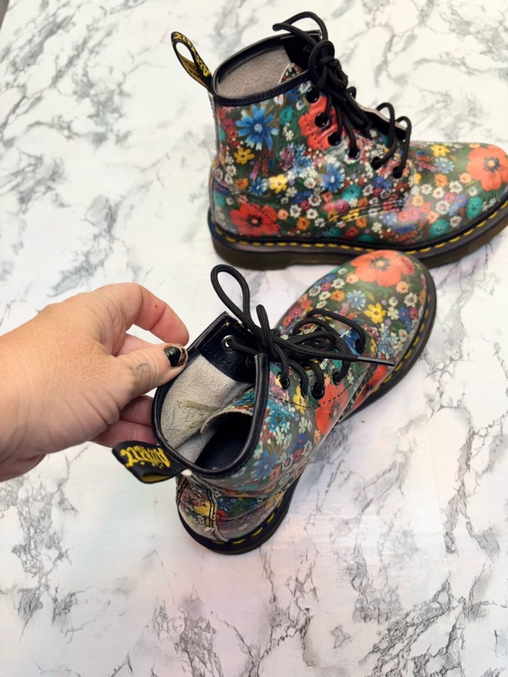 Dr. Martens 1460 Pascal Wanderlust floral print Lace up Combat boots Size 6 - Picture 15 of 15